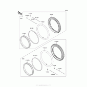 Схема вузла: Шини (Aaf) для Kawasaki AX125 Fury 125R