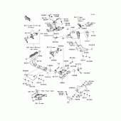 Схема узла: Выхлопная система (1/2) для Kawasaki ZX600 Ninja ZX-6R