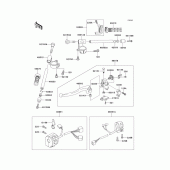 Схема вузла: Кермо & Пульт управління кермовим для Kawasaki ZX900 Ninja ZX-9R