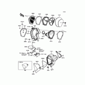 Схема узла: Воздушный фильтр для Kawasaki KLX450 KLX450R
