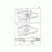 Схема вузла: Інформаційні наклейки для Kawasaki KX100