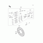 Схема вузла: Переднє гальмо для Kawasaki KLX300R