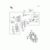 Схема узла: Передний тормоз (KLX250-H6) для Kawasaki KLX250 KLX250