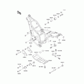 Схема узла: Крепление двигателя для Kawasaki KLX250 KLX250R