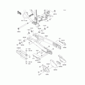Схема вузла: Задній важіль (Маятник) для Kawasaki KLX250 D-Tracker X