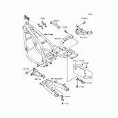 Схема вузла: Кріплення двигуна для Kawasaki ZR750 Zephyr