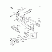 Схема вузла: Задній важіль (маятник) для Kawasaki KLX250 KLX250