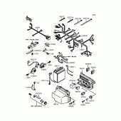 Схема вузла: Електроустаткування для Kawasaki ZX900 GPZ900R