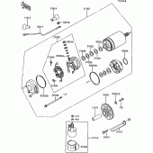 Схема вузла: Starter motor для Kawasaki ZG1000 1000GTR