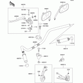 Схема вузла: Кермо & Пульт управління кермовим для Kawasaki VN800 Vulcan 800 Drifter