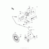 Схема вузла: Заднє гальмо для Kawasaki EX650 Ninja 650