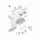 Схема вузла: Головка циліндра для Kawasaki ZX600 Ninja ZX-6