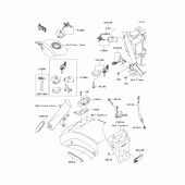 Схема вузла: Ignition switch/locks/reflectors для Kawasaki VN900 Vulcan 900 Custom