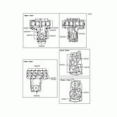 Схема вузла: Болти картера двигуна для Kawasaki ZR400 Zephyr X