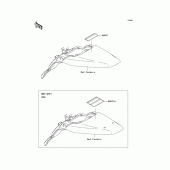 Схема вузла: Інформаційні наклейки для Kawasaki KLX140 KLX140L