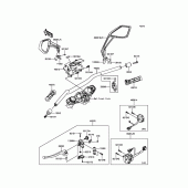Схема вузла: Кермо & Пульт управління рульовим для Kawasaki ZR1000 Z1000