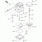 Схема вузла: Комплектуючі для карбюратора для Kawasaki EX500 EX500