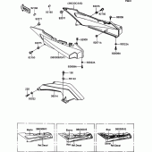 Схема узла: Side cover/chain case для Kawasaki ZX1100 ZZ-R1100