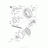 Схема узла: Заднее колесо & Приводная цепь для Kawasaki VN1700 Vulcan 1700 Voyager