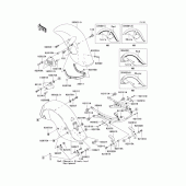 Схема вузла: Fenders(1/2)(r1) для Kawasaki VN1500 VN1500 Drifter