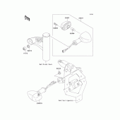 Схема вузла: Поворотники для Kawasaki BJ250 Estrella