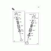 Схема узла: Клапан(ы) для Kawasaki KL650 KLR650