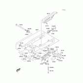 Схема вузла: Задній важіль (маятник) (B2/b3) для Kawasaki KLX125 KLX125L