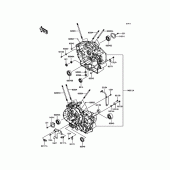 Схема узла: Картер двигателя для Kawasaki VN900 Vulcan 900 Classic LT
