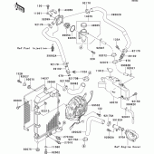 Схема вузла: Радіатор (1/2) для Kawasaki VN1500 VN1500 Drifter