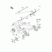 Схема вузла: Задній важіль (Маятник) для Kawasaki ZR400 ZRX