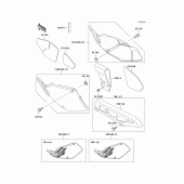 Схема вузла: Side covers/chain cover(klx250-e3) для Kawasaki KLX250 KLX250SR