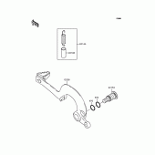Схема узла: Лапка тормоза для Kawasaki KX125