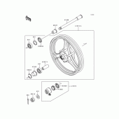 Схема вузла: Front wheel для Kawasaki EX250 Ninja 250