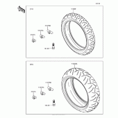 Схема вузла: Шини для Kawasaki ZX636 Ninja ZX-6R ABS KRT Edition