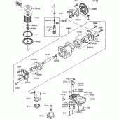 Схема вузла: Масляний насос (1/2) для Kawasaki ZG1000 1000GTR