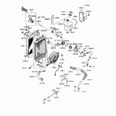 Схема вузла: Радіатор (1/2) для Kawasaki VN750 Vulcan 750