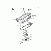 Схема вузла: Циліндр/поршень для Kawasaki EX400 Ninja 400R ABS