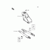 Схема вузла: Інформаційні наклейки для Kawasaki KLX250 KLX250