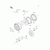 Схема узла: Сцепление для Kawasaki KL650 KLR650