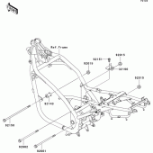 Схема узла: Крепление двигателя для Kawasaki ER500 ER-5