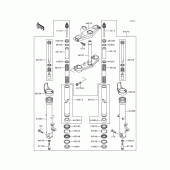Схема узла: Передняя вилка(zx600-e6) для Kawasaki ZX600 Ninja ZX-6
