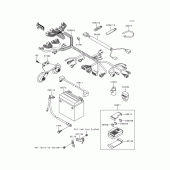 Схема узла: Электрооборудование для Kawasaki VN1500 Vulcan 1500 Nomad Fi