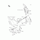 Схема узла: Нижний обтекатель для Kawasaki ZG1400 Concours 14 ABS