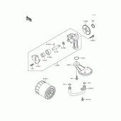 Схема узла: Масляный насос для Kawasaki KLE500