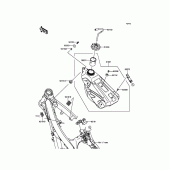 Схема вузла: Паливний бак для Kawasaki KX250/KX252 KX250F