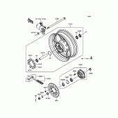 Схема вузла: Ступиця заднього колеса для Kawasaki ZR800 Z800