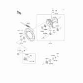 Схема вузла: Ступиця заднього колеса для Kawasaki KLX300R