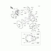 Схема вузла: Right engine cover(s) для Kawasaki EJ650 W650