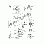 Схема узла: Масляный насос & Масляный фильтр для Kawasaki ZX1100 GPZ1100