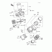 Схема вузла: Циліндр & Поршень для Kawasaki VN750 Vulcan 750